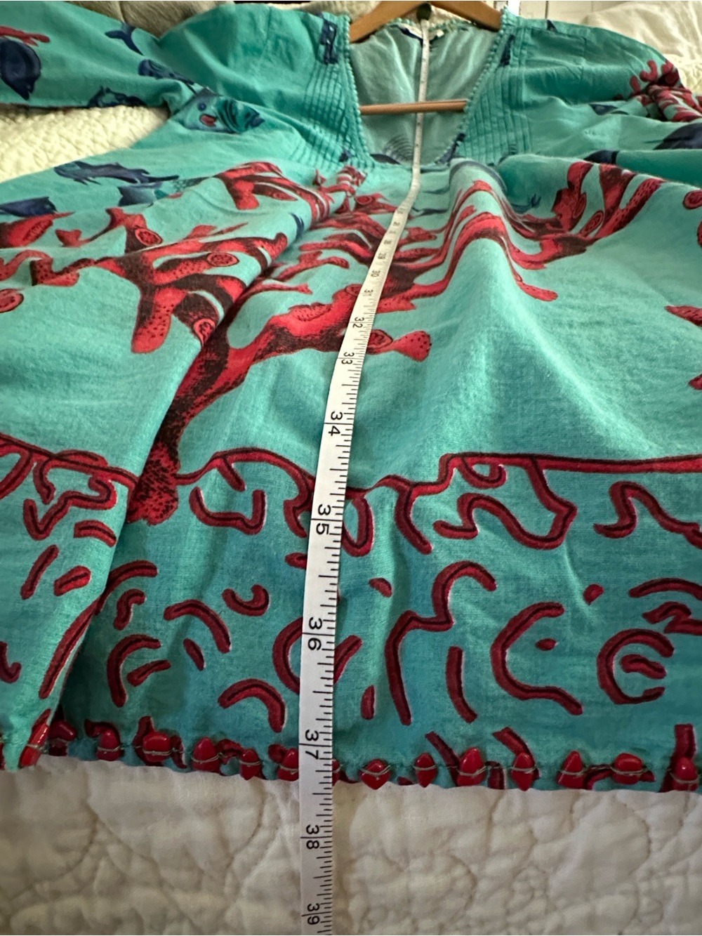 Soft Surroundings fish print cover up - Picture 8 of 11